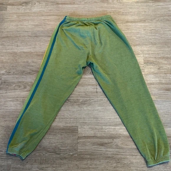 Aviator Nation 5 Stripe Joggers in green - Picture 5 of 6